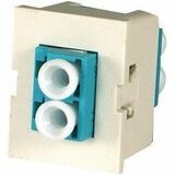Ortronics TracJack Module, 1-LC Duplex, OM3/4, Aqua Adapter, Fog White Housing