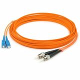 AddOn 1m ST to SC Orange OM2 Duplex OFNR (Riser-Rated) Fiber Patch Cable