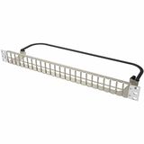 Legrand Clarity 48-Port, 1RU Shielded High Density Jack, Unloaded Flat Panel - White