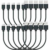 4XEM 10 pack of 1FT USB-A to USB-C Power Delivery Cable - Black