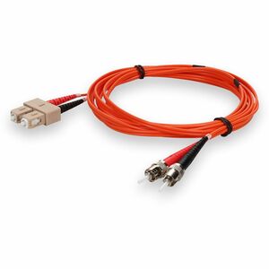 AddOn 8m ST to SC Orange OM1 Duplex OFNR (Riser-Rated) MMF Fiber Patch Cable