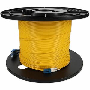 AddOn 77m SC to LC Yellow OS2 Duplex OFNP (Plenum-Rated) SMF Fiber Patch Cable