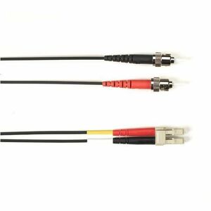 Black Box Fiber Optic Duplex Patch Network Cable - 9.80 ft Fiber Optic Network Cable for Network Device - First End: 2 x ST Network - Male - Second End: 2 x LC Network - Male - 1 Gbit/s - Patch Cable - OFNP, OFNR - 62.5/125 &micro;m - Black - TAA Compliant