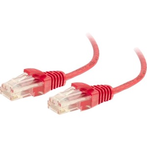 Quiktron 2ft Q-Series Slim Snagless Cat 6 Unshielded (UTP) Ethernet Network Cable - Red