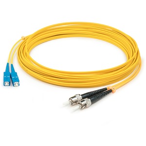 AddOn 74m ST to SC Yellow OS2 Duplex LSZH SMF Fiber Patch Cable