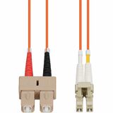 AddOn 2m SC to LC Orange OM1 Duplex OFNP (Plenum-Rated) TAA MMF Fiber Patch Cable