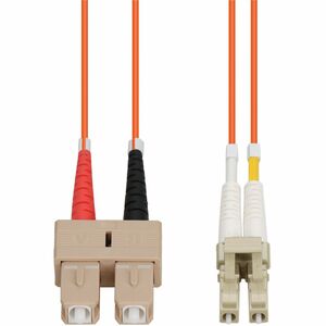 AddOn 2m SC to LC Orange OM1 Duplex OFNP (Plenum-Rated) TAA MMF Fiber Patch Cable