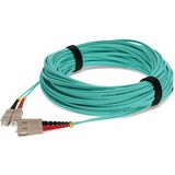 AddOn 19m SC to SC Aqua OM4 Duplex OFNR (Riser-Rated) Fiber Patch Cable