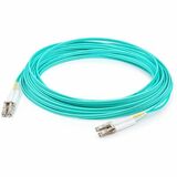 AddOn 6m LC to LC Aqua OM4 Duplex Uniboot OFNR (Riser-Rated) Fiber Patch Cable