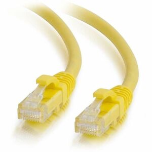 Quiktron Q-Series Category 6a Network Cable - 1 ft Category 6a Network Cable for Network Device - First End: 1 x RJ-45 Network - Male - Second End: 1 x RJ-45 Network - Male - Patch Cable - Gold Plated Connector - 24 AWG - Yellow