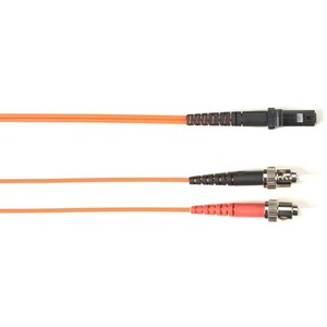 Black Box Fiber Optic Duplex Patch Network Cable - 32.80 ft Fiber Optic Network Cable for Network Device - First End: 2 x ST Network - Male - Second End: 1 x MT-RJ Network - Male - 1 Gbit/s - Patch Cable - OFNR - Orange - TAA Compliant
