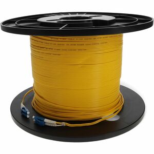 AddOn 107m LC to LC Yellow OS2 Duplex OFNR (Riser-Rated) SMF Fiber Patch Cable