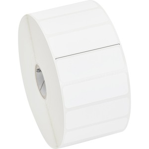 Zebra Z-Perform 2000D Thermal Label - 2 1/4" Width x 3/4" Length - Permanent Adhesive - Direct Thermal - White - Paper, Acrylic - Perforated - 3315 / Roll - 1