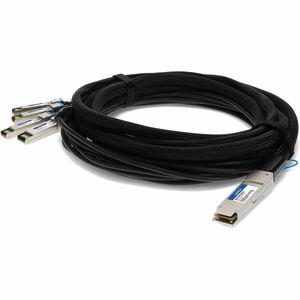 AddOn Cisco® QSFP-4SFP10G-CU1M to HP® J9281B Compatible TAA Compliant 40GBase-CU QSFP+ to 4xSFP+ Direct Attach Cable (Passive Twinax, 1m)