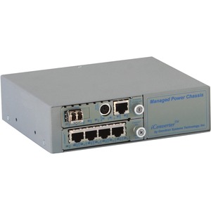 Omnitron Systems iConverter 2-Module Power Chassis - 1.9" Height x 6.7" Width x 5.5" Depth
