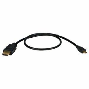 QVS High Speed HDMI to Micro-HDMI with Ethernet 1080p HD Cable - 4.92 ft HDMI A/V Cable for Audio/Video Device, Tablet PC, Cellular Phone, Camcorder, Camera, TV, Projector - First End: 1 x 19-pin HDMI Type A Digital Audio/Video - Male - Second End: 1 x 19-pin Micro HDMI Type D Digital Audio/Video - Male - Shielding - Gold Plated Contact - Black