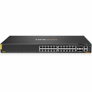 HPE CX 6200F Ethernet Switch - 24 Ports - Manageable - Gigabit Ethernet - 10/100/1000Base-T, 1000Base-X - 3 Layer Supported - Modular - 4 SFP Slots - 44 W Power Consumption - 370 W PoE Budget - Twisted Pair, Optical Fiber - PoE Ports - 1U - Rack-mountable, Cabinet Mount, Surface Mount