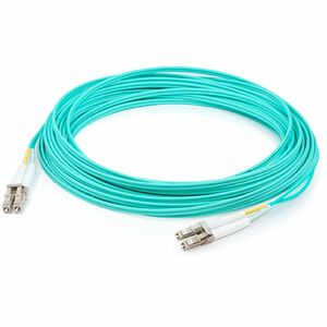 AddOn 56m LC to LC Aqua OM4 Duplex LSZH Fiber Patch Cable