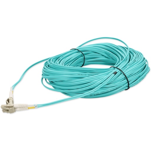 AddOn 96m LC to LC Aqua OM4 Duplex OFNP (Plenum-Rated) Fiber Patch Cable