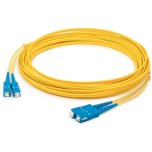 AddOn 43m SC to SC Yellow OS2 Duplex OFNP (Plenum-Rated) SMF Fiber Patch Cable
