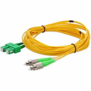 AddOn 1m ASC to AFC Yellow OS2 Duplex OFNR (Riser-Rated) SMF Fiber Patch Cable