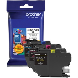 Brother Innobella LC30173PK Original High Yield Inkjet Ink Cartridge - Cyan, Magenta, Yellow - 3 / Pack