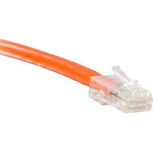 ENET Cat6 Orange 14 Foot Non-Booted (No Boot) (UTP) High-Quality Network Patch Cable RJ45 to RJ45 - 14Ft
