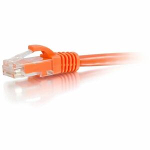 Quiktron Q-Series Category 6a Network Cable - 7 ft Category 6a Network Cable for Network Device - First End: 1 x RJ-45 Network - Male - Second End: 1 x RJ-45 Network - Male - Patch Cable - Gold Plated Connector - 24 AWG - Orange